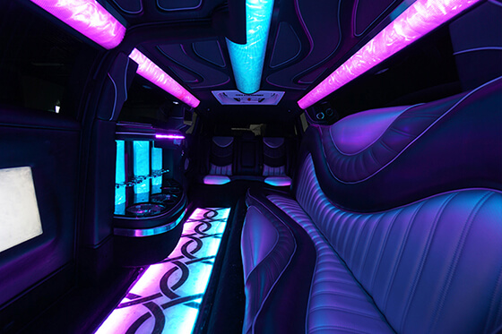 limousine with neon lights